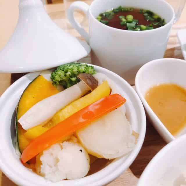 ランチセットの温野菜