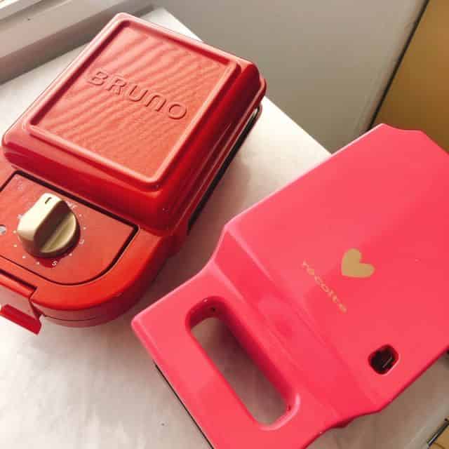 f:id:misumisu0722:20190429194914j:plain ホットサンドメーカーBRUNOとレコルト