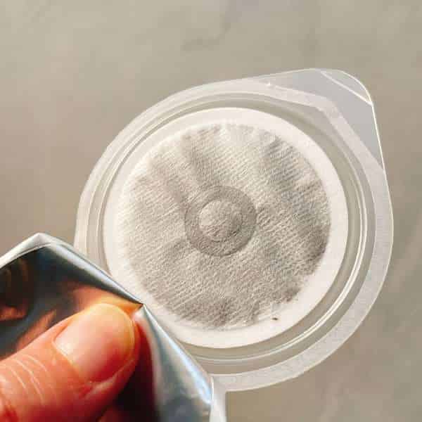 カプセルコーヒーを開けたところ