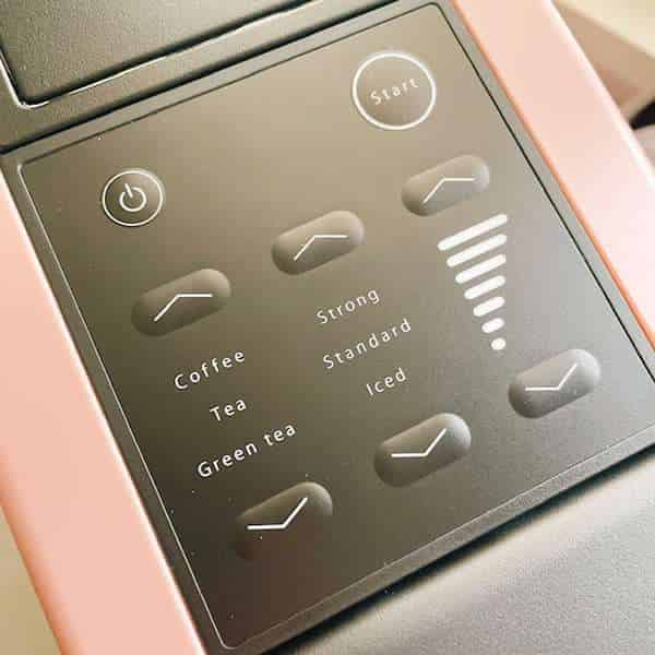 ドリップポッドの操作ボタン