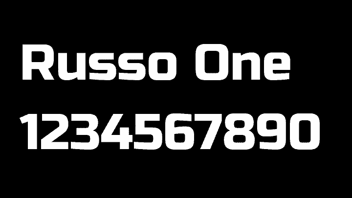 Russo One 数字