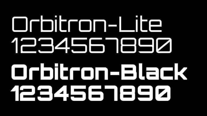 Orbitron数字