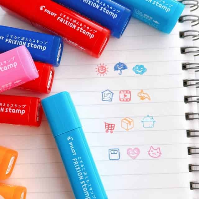 その日のログはフリクションスタンプを活用