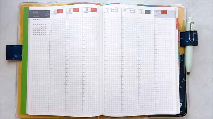 ほぼ日手帳のウイークリーページ