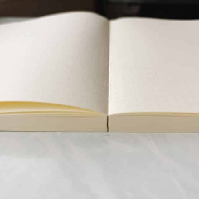 MDノートを180度開いたところ