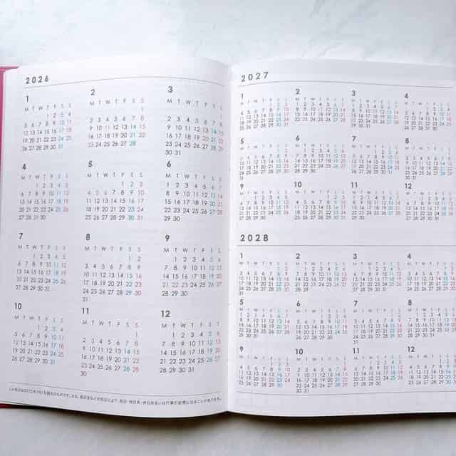 CITTA DIARY・年間カレンダー