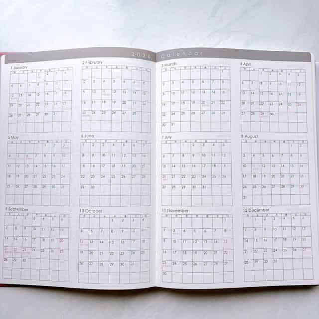 CITTA DIARY・イヤープランページ