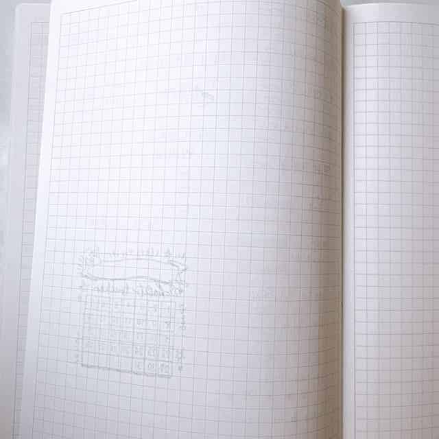 CITTA DIARY 試し書き裏側