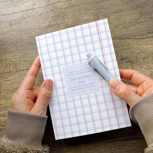 セットアップダイアリーのサイズ感