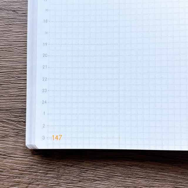 SUNNY手帳はページ数つき