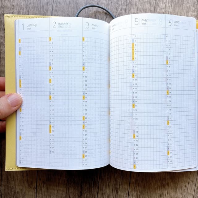 サニー手帳・年間ページ