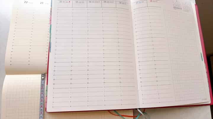 FORCE手帳とCITTA手帳のサイズ比較