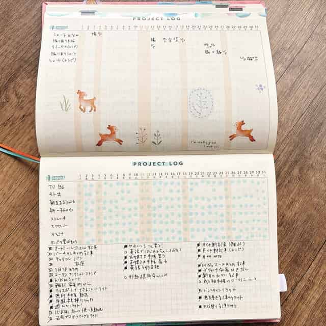 force手帳プロジェクトログ