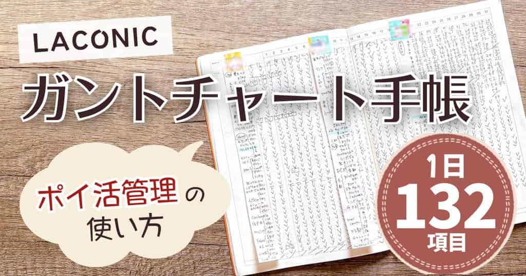 ラコニックガントチャート手帳でポイ活管理